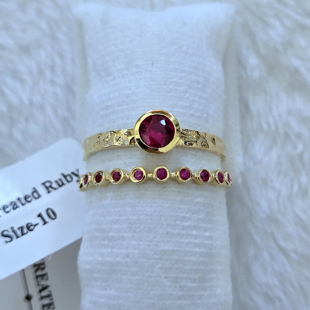 Shivam Lab🧪 Created Ruby Ring💍 Duo✌️ - NWT